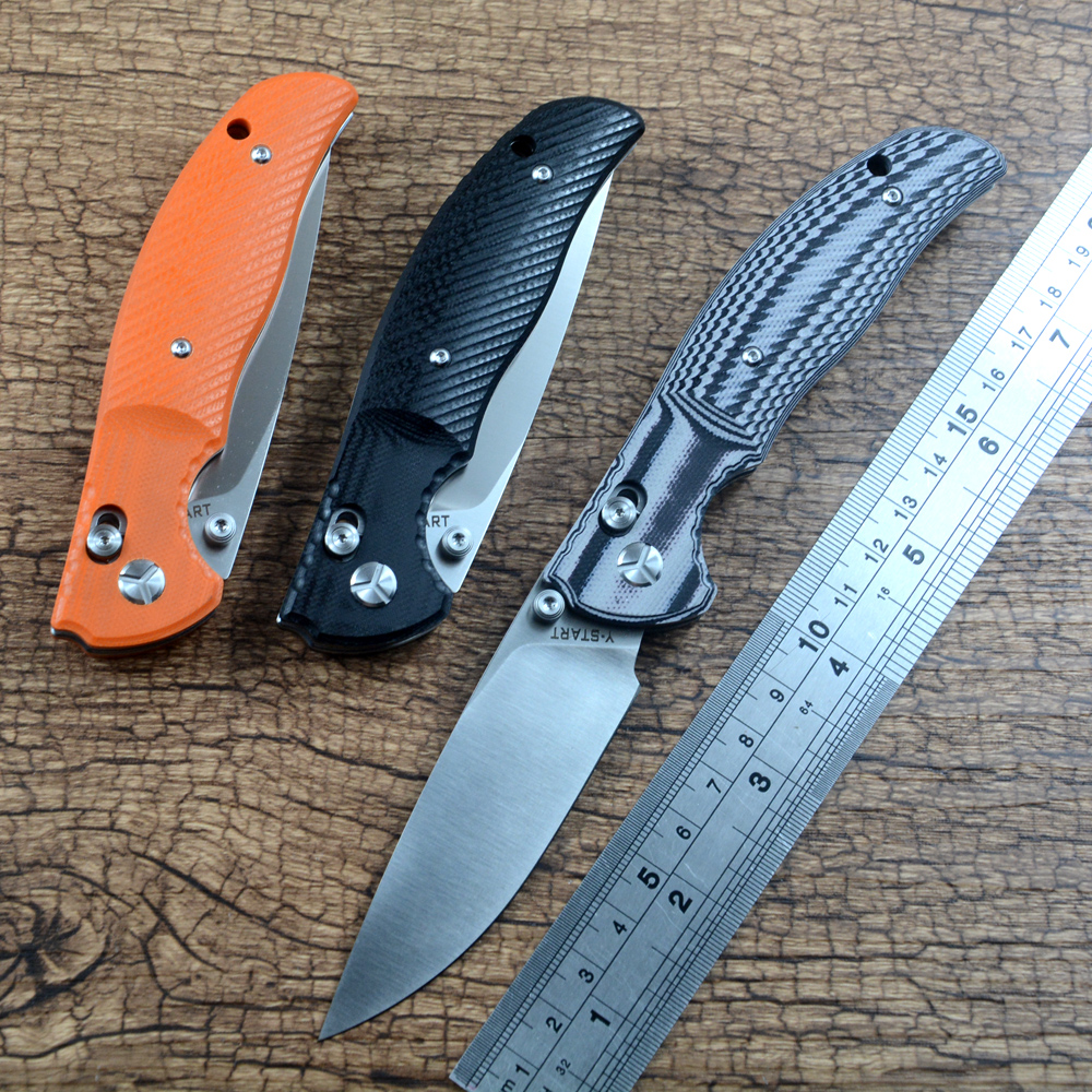 

Y-START JIN02 Axial Folding Knife D2 Satin Blade Ball Bearing Washer G10 Handle 3 Colors Hunting EDC Outdoor Pocket Knife