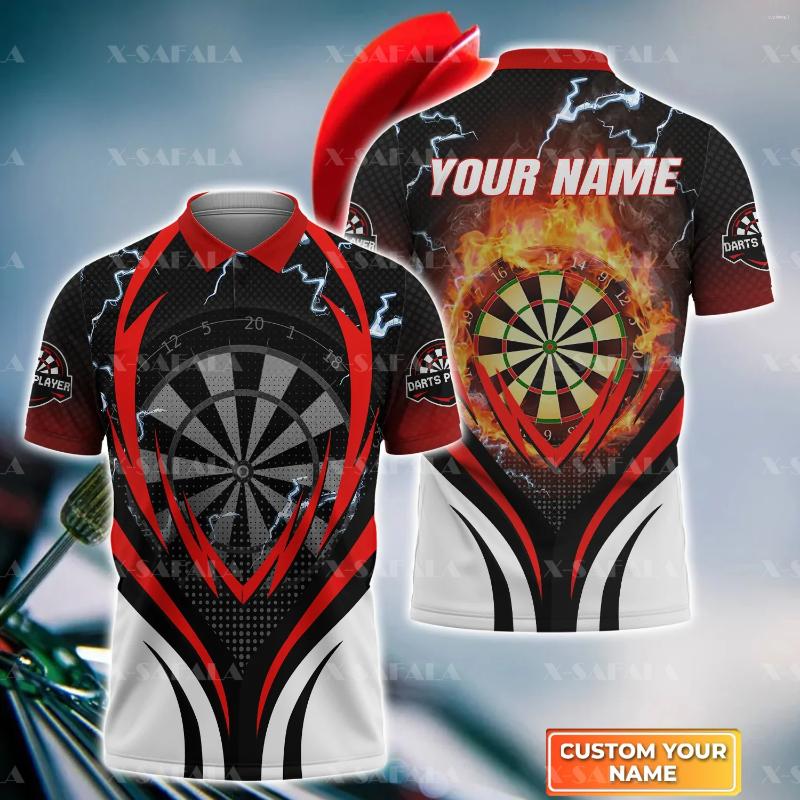 

Men's Polos Darts Gift For Lovers 3D Full Printed Men Thin Team Polo Shirt Collar Short Sleeve Street Wear Casual Tee-14, Ya97