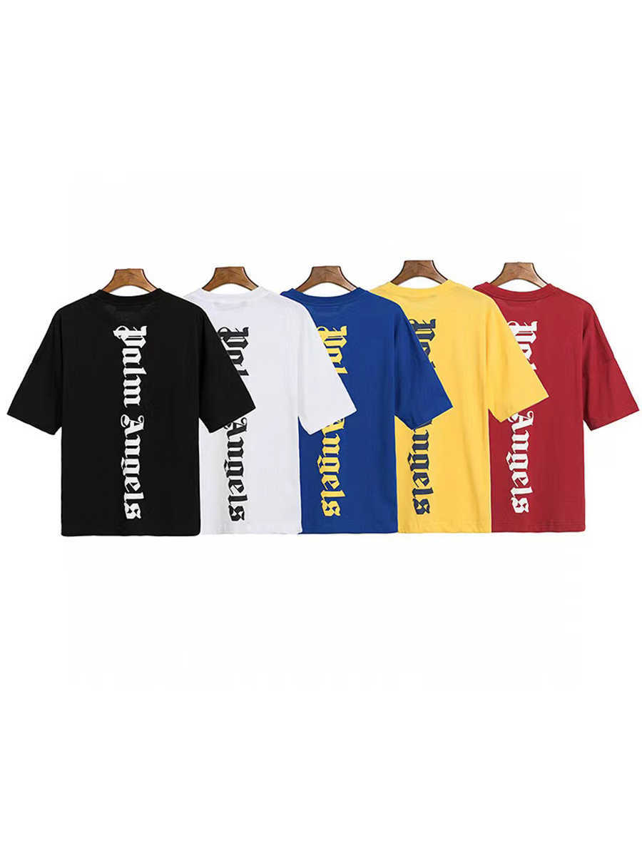 

Designer Fashion Clothing PA Tees TShirts Palmes Angels Summer New Big Letter Couple Half Sleeve T-shirt Round Neck Short Sleeve Fashion Luxury Casual Tops, Yellow