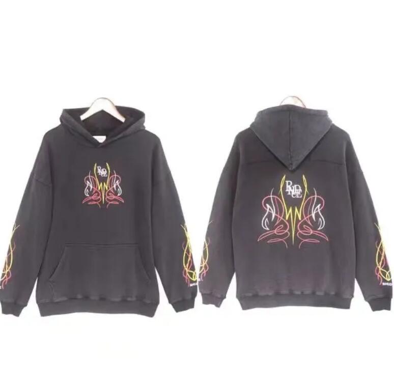 

Mens sweater Rhude designer hoodie letter-printed long-sleeved street holiday casual couple' same clothing 23, Q1111