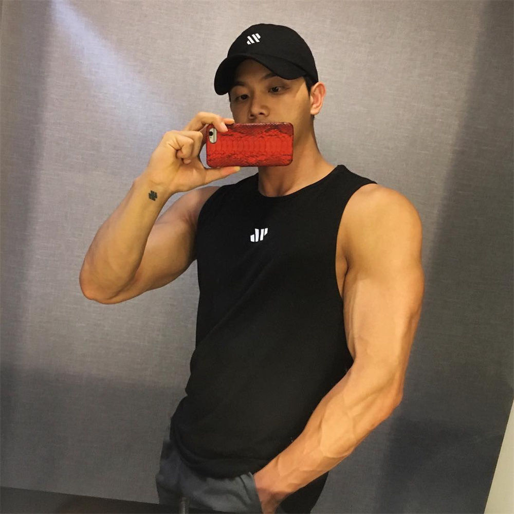 Mens Tank Tops Summer Gym Shirt Street High Quality Sleeveless Tshirts For Men Workout Fitness Singlets Sport Vest Clothing 230504