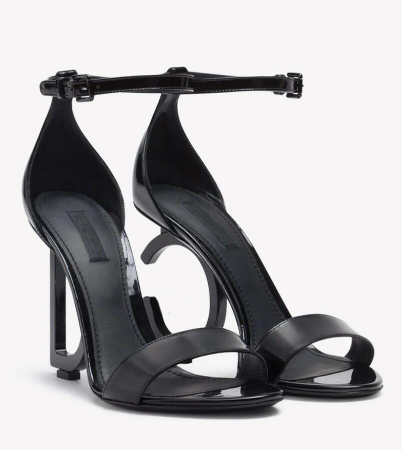 

Top Luxury Keira Sandals dg Shoes Women Barocco-Heel Black Feather Ankle-Strap Calfskin Baroquel Heels Party Wedding Dress Sexy Pumps EU35-43 With Box