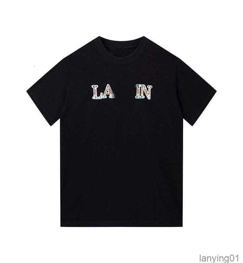 

Ss23 Designer Lanvins t Shirt Embroidery Tee Exotic Two-color Summer Trend Fashion Black 2023, White