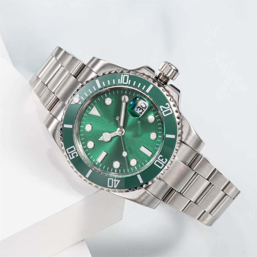 

New Luxury Men's Automatic Mechanical Ceramic Watch 41mm All Stainless Steel Gliding Watch Buckle Swimming Watch Sapphire Luminous Watch Montre De Luxe, Waterproof