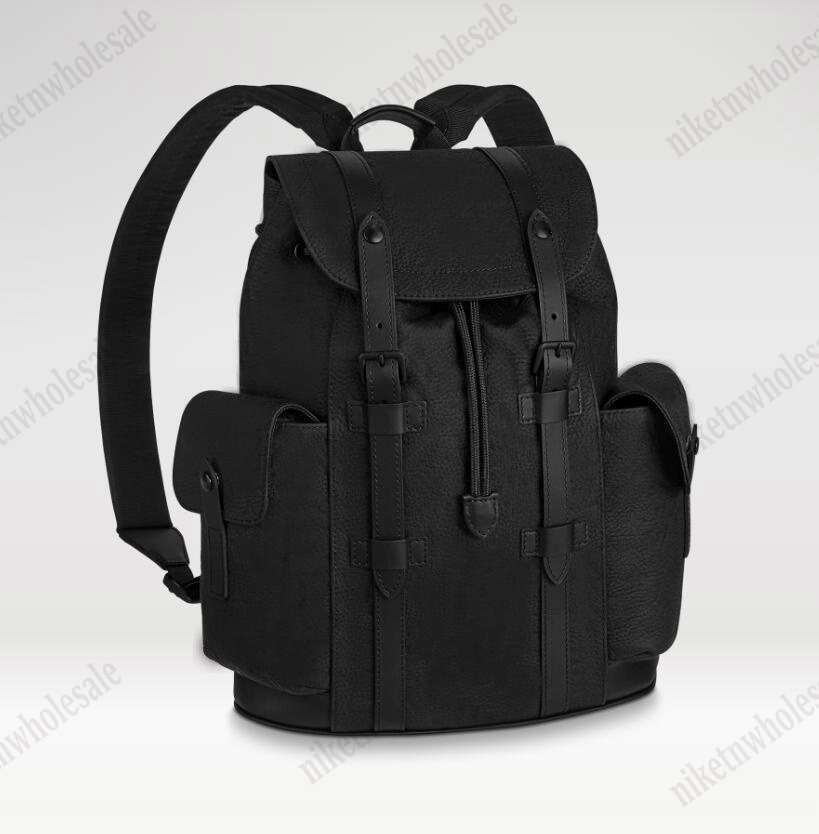 

M20899 CHRISTOPHER PM Men's Designer Backpack Embossed Monograms Canvas Leather Sports Trave Bag Large Capcity School Computer Bag, Color-01