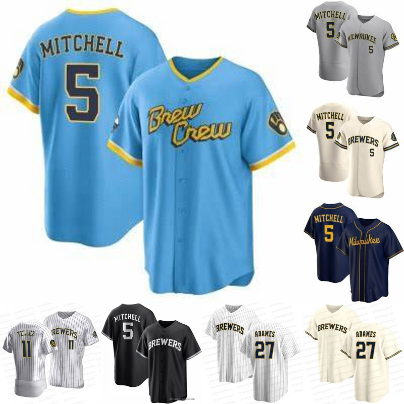 

Milwaukee Garrett Mitchell Jersey Brewer William Contreras Christian Yelich Willy Adames Brice Turang Rowdy Tellez Corbin Burnes Devin Williams Luke Voit Jerseys, Mens cool base grey