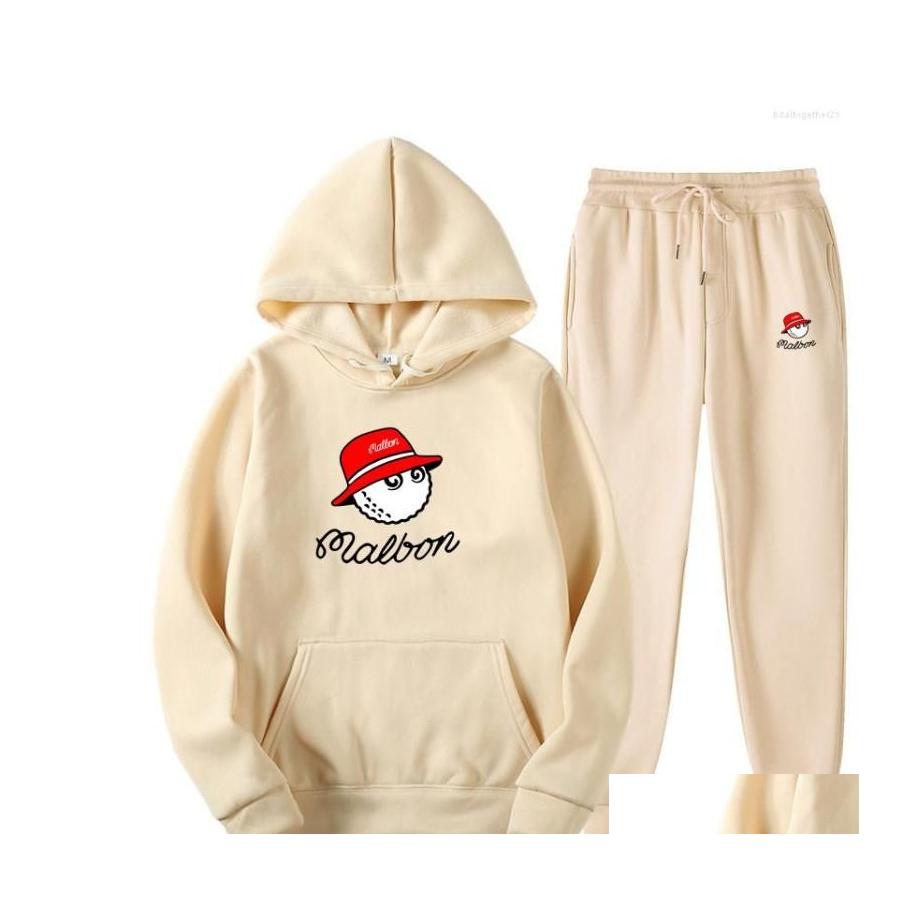

Men'S Tracksuits Mens Malbon Golf 2022 Sportswear Warm Two Piece Loose Hooded Sweater Set Jogging S3Xl Drop Delivery Apparel Clothing Otqx1, Photo color12