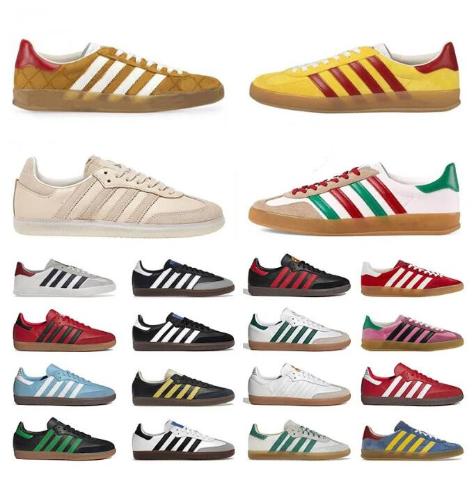 

Retro Samba Vegan Gazelle Casual Shoes Men Women Fashion Mexico Vegan Black White Gum Mens Blue Beige Pink Velvet OG Bonner Designer Trainers Platform Sneakers 36-45, 39