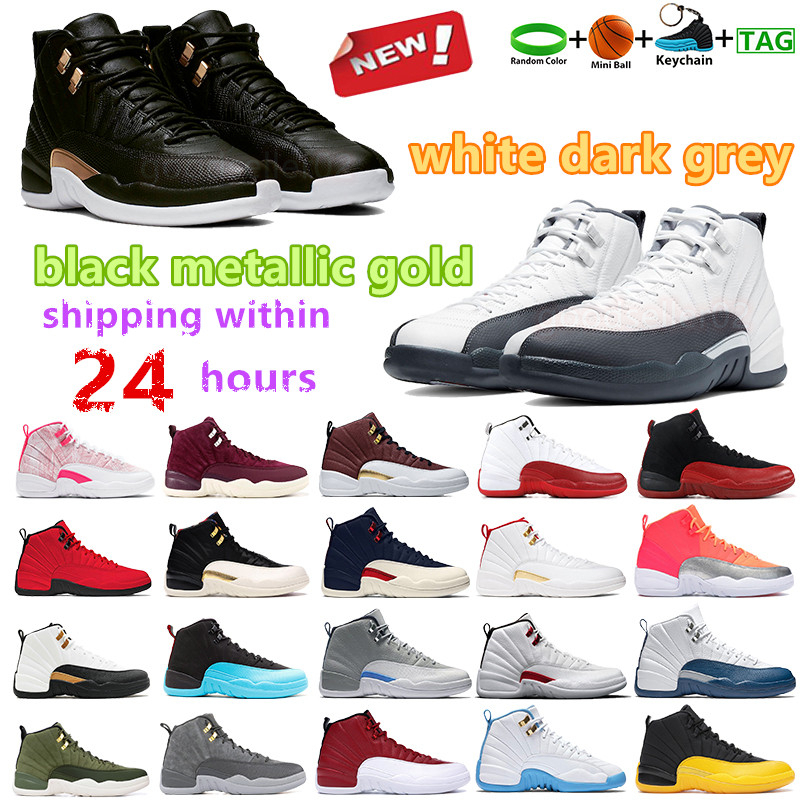

12 Retro Mens basketball Shoes artric punch Grey University Blue men sneakers university blue White University Red women womens basketball boots trainer size 36-47, #37-taxi