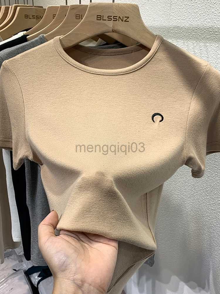 

Women's T-Shirt Summer Women T Shirt Girls T-Shirt Woman Clothes Tops Cotton Slim Tshirt Female Short Sleeve Crop Top Spring Tee Sexy Skinny Y2k Y23, Khaki