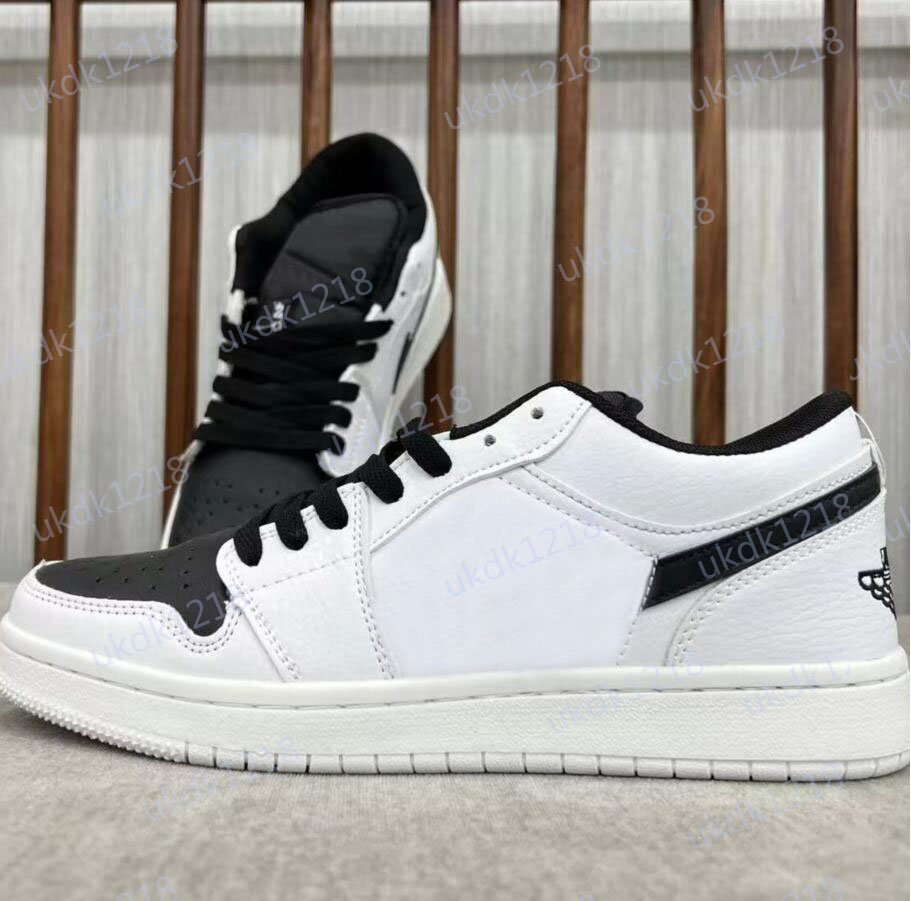 

Jumpman 1 Air Womens Mens shoes Low WHITE BLACK 553560-103 Basketball Shoes skateboard Sports Sneakers
