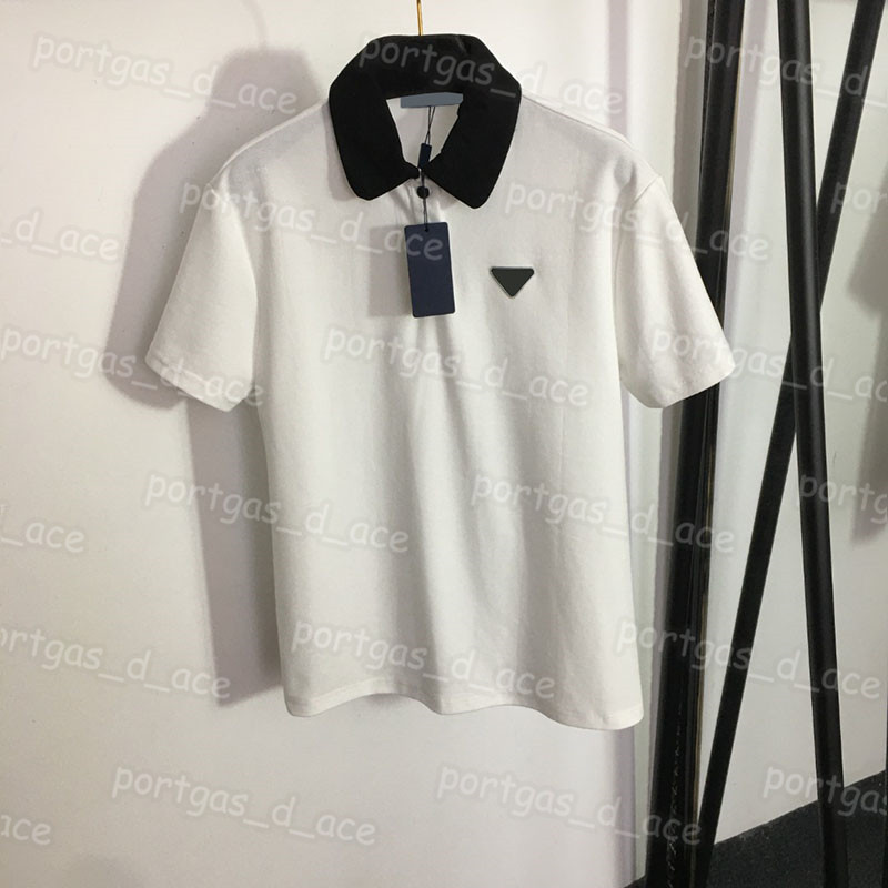 

Women Polo T Shirt Lapel Short Sleeve Tops Summer Casual White Polos, White with label*20232384
