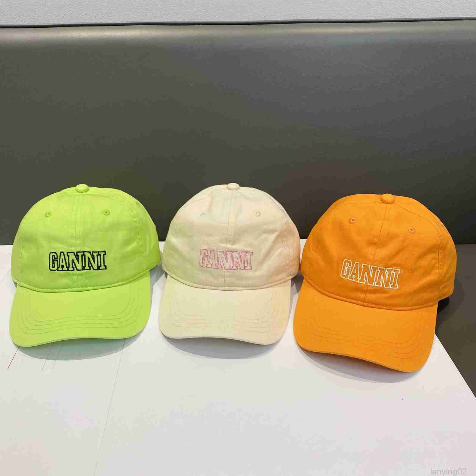 

Ball Caps GANNI Adjustable Alphabet Washed Cotton Baseball Multi color Spring Summer Visor Duck 230223, Black6