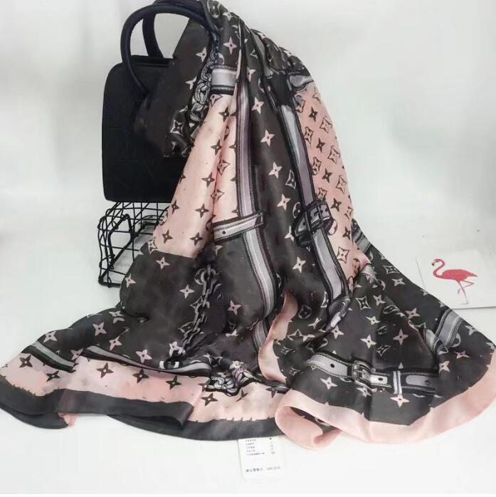 

Fashion Silk Scarf 2023 Designer Silken Scarves High quality Shawl Long Neck Scarfs Women Fashion scarve Foulard Luxury Muffler Men Bufanda 4 Colors with Gifts Box