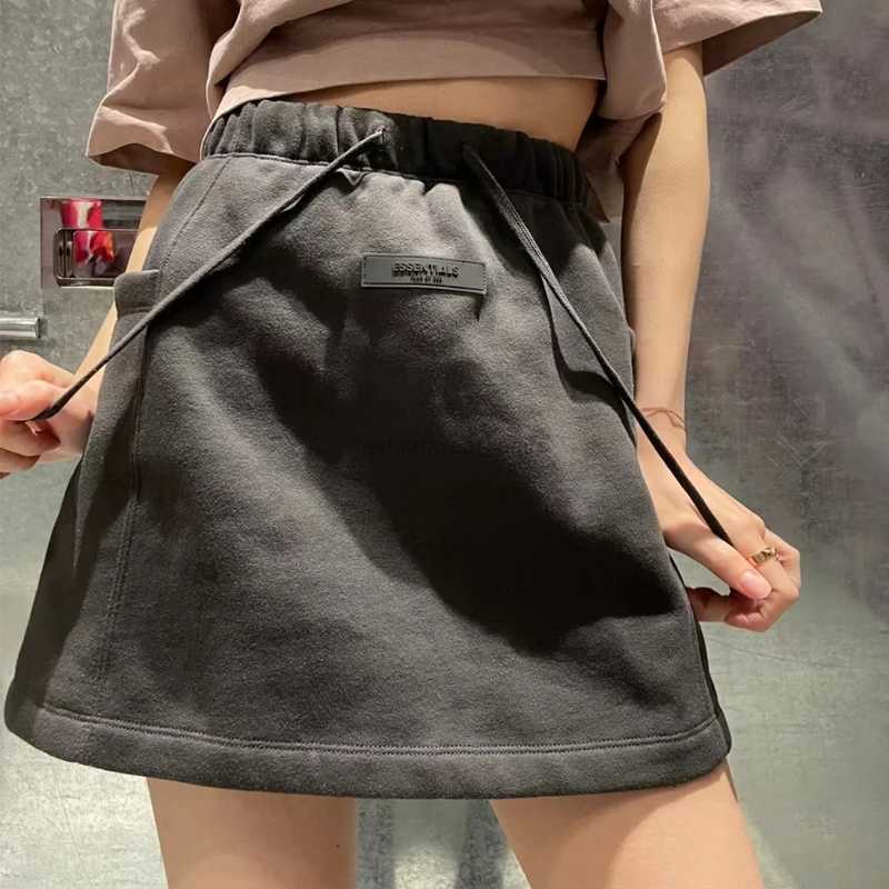 

Designer Clothing Womens Skirts Fears of God Double Line Essen A-line Skirt 100% Cotton Side Pockets Halflength Skirt Fog Short Skirt Sexy Wrap Hip Slim High Waist, Season 8 double thread halfskirt moss