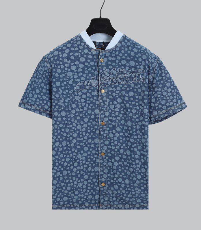 

2023SS man high street T shirt cotton short-sleeved fashion men and women short T-shirt couple models men and women cotton crewneck printed short sleeve k398s2, Blue