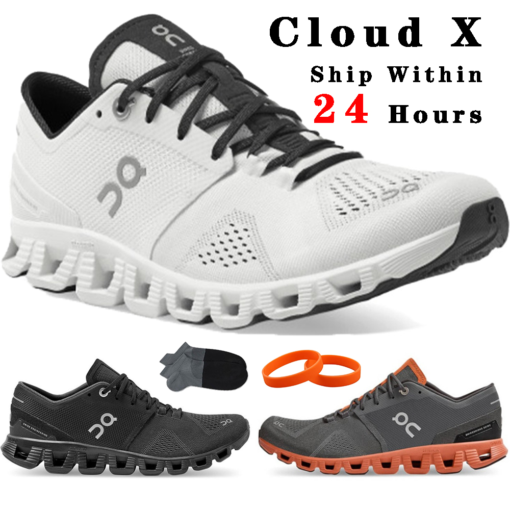 

On Cloud x Running shoes men Black white women rust red designer sneakers Swiss Engineering Cloudtec Breathable mens womens Sports trainers Size EUR 36-45