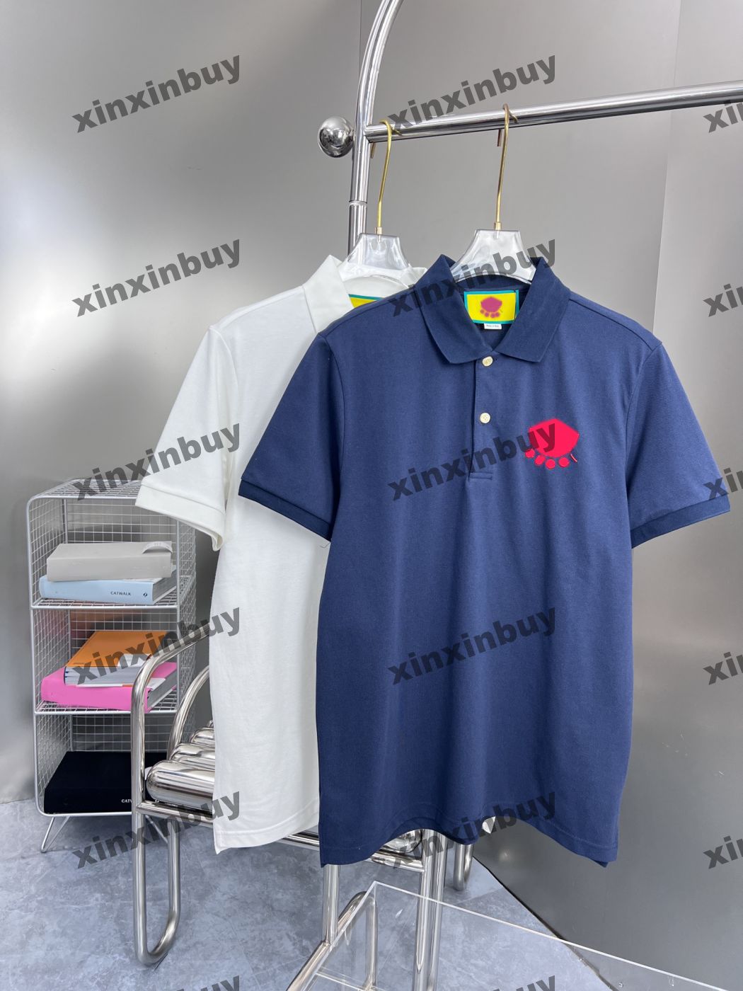 

xinxinbuy Men designer Tee t shirt 23ss Letter embroidery pattern short sleeve cotton women blue white S-XL