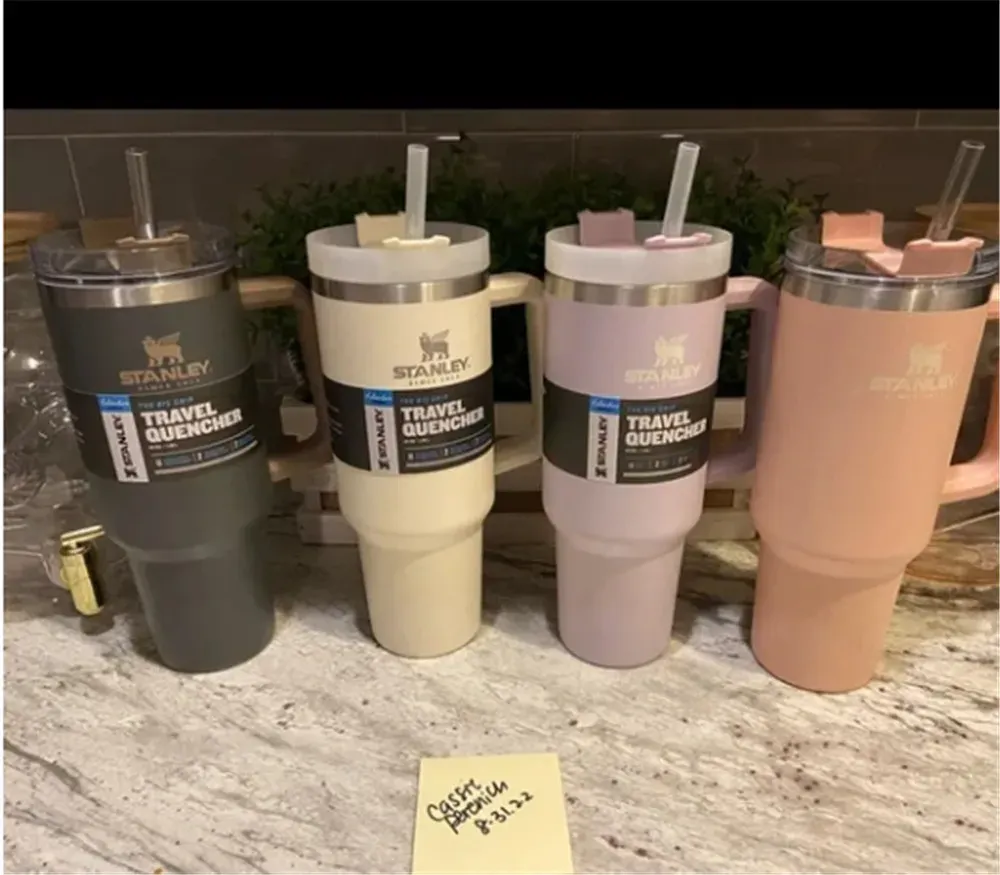 

Stanley Adventure Quencher Travel Tumbler 40oz With Handle Insulated Tumblers Lids Straw Stainless Steel Coffee Termos Cup With logo ss0504, Custom