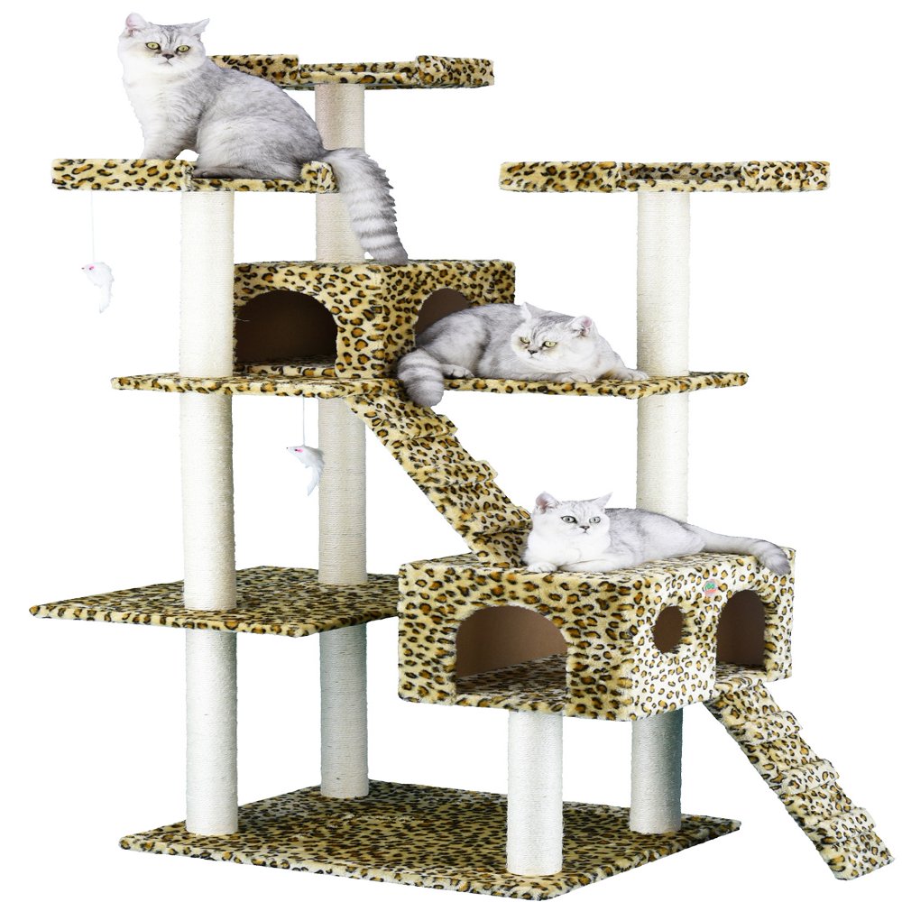 

72-in Tree Condo Scratching Post Tower, Brown