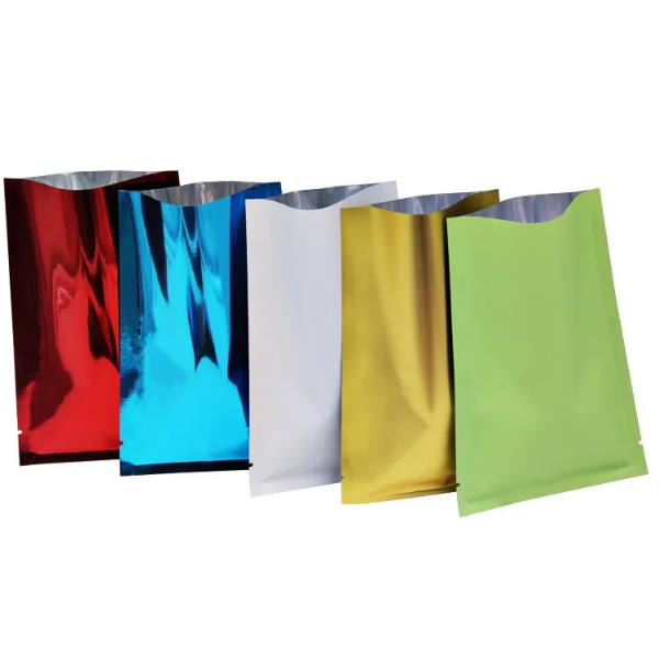 5*8cm multi-color open top heat seal mylar bag vacuum aluminum foil packing bag power package pouch tea packing bag