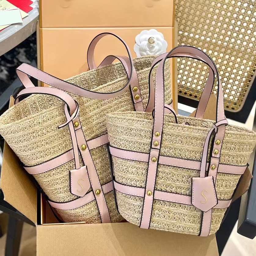 

Womens yslity handbag Rive Gauche tote Crossbody bag mens clutch weave linen Shopping bags wallet luxury designer canvas premium fashion straw Shoulder Beach bag