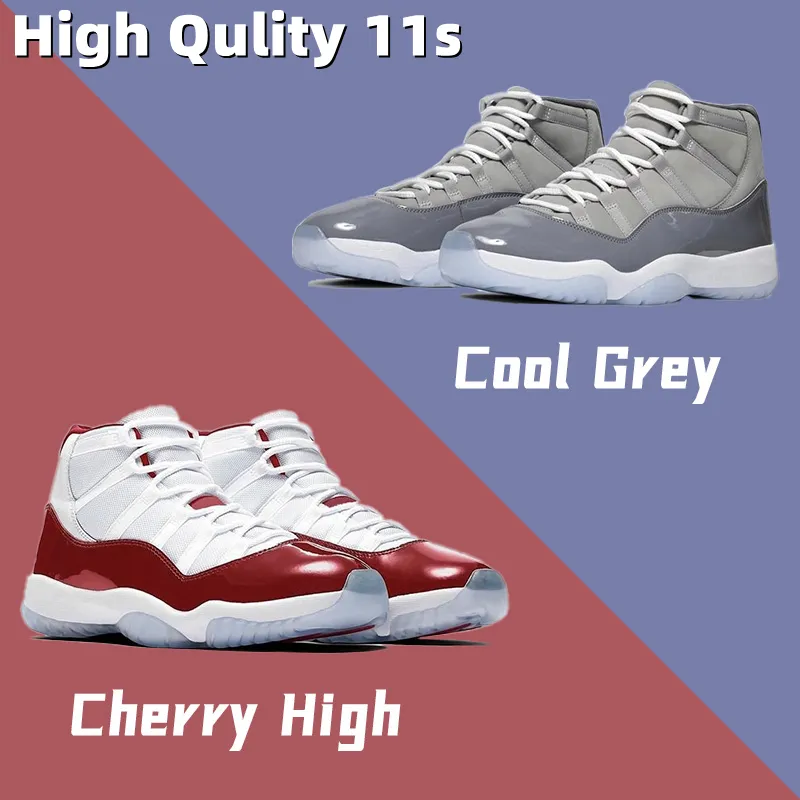 

Bicycle Shoes 2022 Basketball Shoes Men Women 11 11s Trainer Sneaker Cherry Pantone Pure Violet Cool Grey Bred 25th Anniversary 72-10, Red