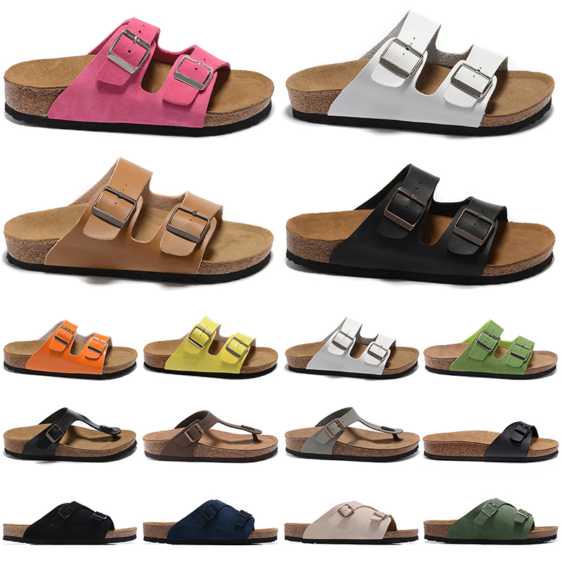 

birkenstocks slippers boston clogs designer sandals shoes slides arizona leather buckle strap flip flops pantoufle mules slipper men women sliders, 17
