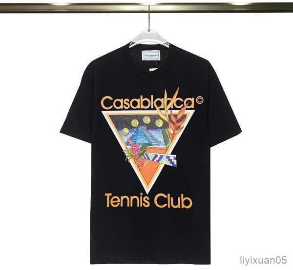 

Mens Designer Shirt Casablanc Man Womens  with Letters Print Short Sleeves Summer Casablanca T-shirts Men Loose Tees Us Size -xxl 2 Vxtg, White