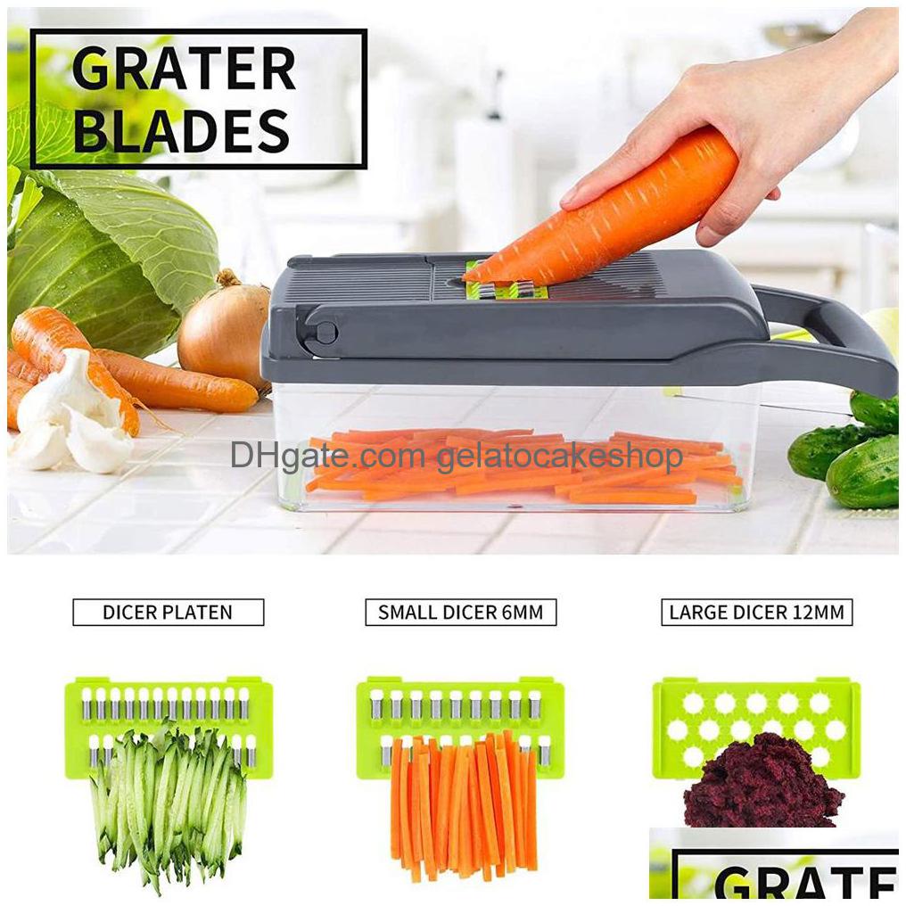 multifunction vegetable cutter tools steel blade potato slicer fruit peeler dicing blades carrot cheese grater chopper kitchen gadgets