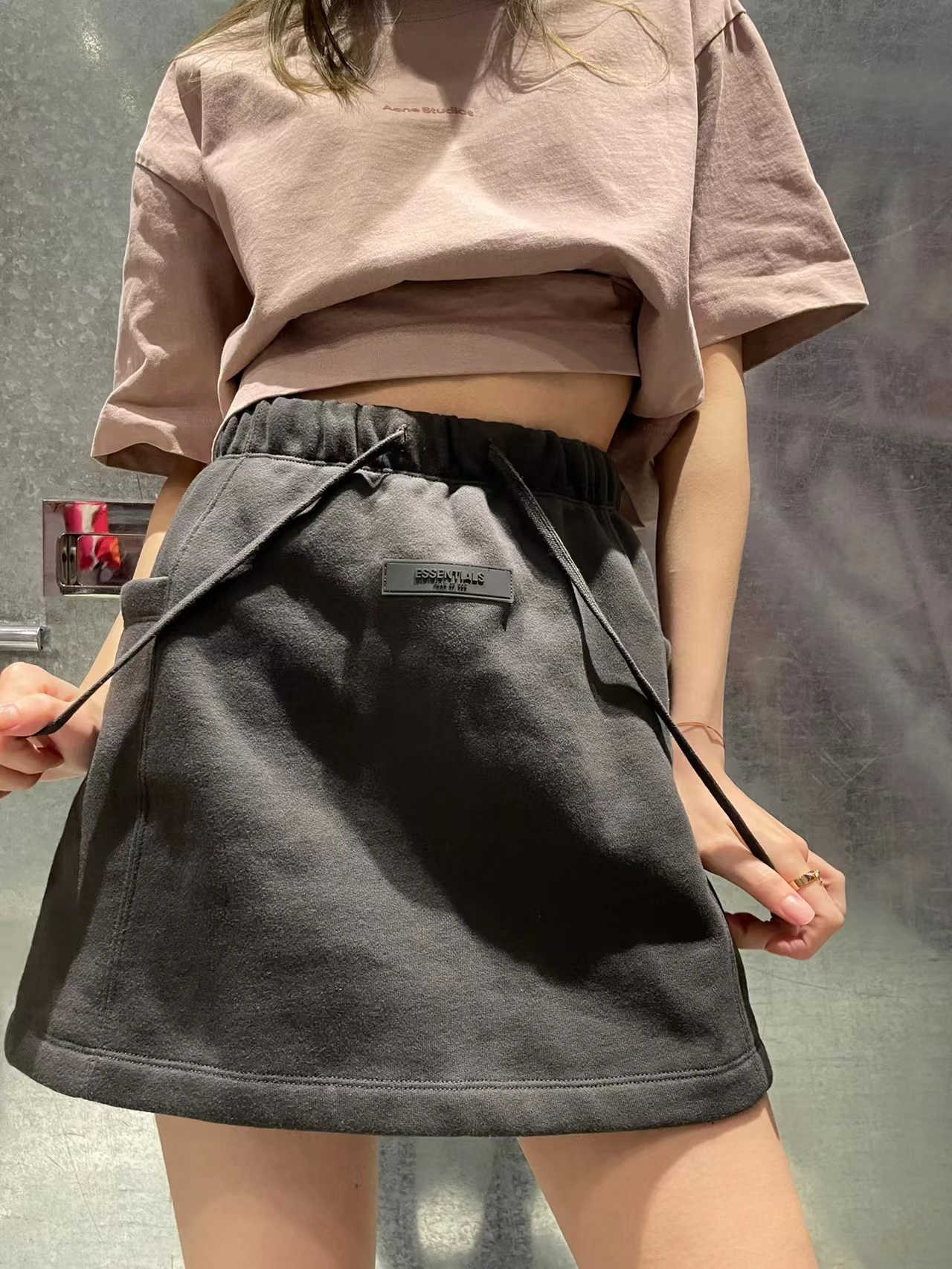 

Designer Clothing Womens Skirts Fears Of God Fog Fashion Brand Essen 2022 New Parent-child Dress Mother and Daughter Pure Cotton Summer Girls' Short Skirt Half Skirt, Wheat color