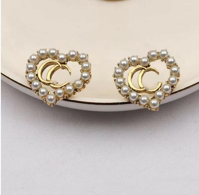 Luxury Charm 18K Gold Plated Designers Brand Earrings Designer Letter Ear Stud Women Geometric Earring for Wedding Party Jewerlry Accessories