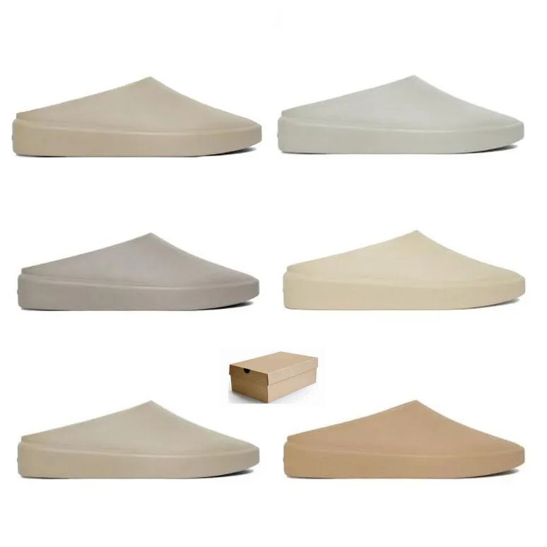 

With box men women Slide Slippers FOG The California Slip on Slippers Almond Cement Concrete Cream Oat mens trainer