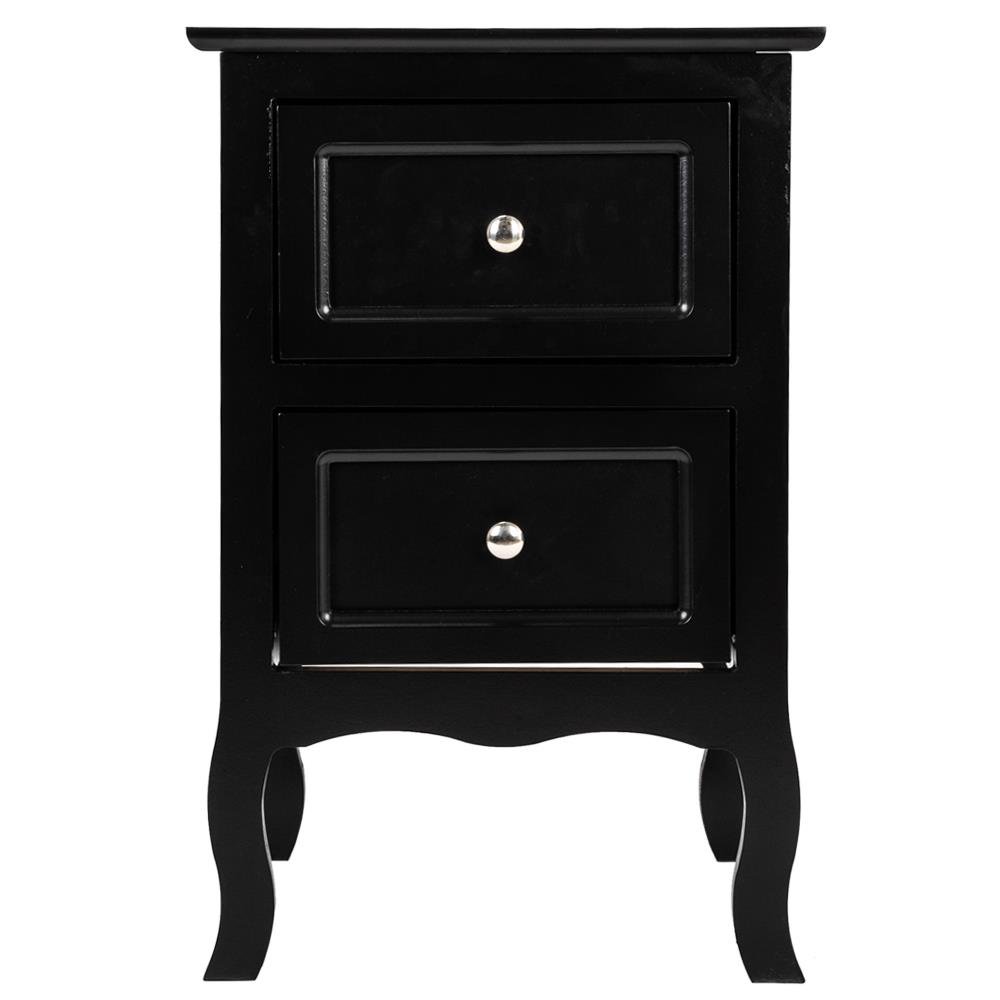 

Black Night Table Storage Table,Wood End Table Nightstand Side Table