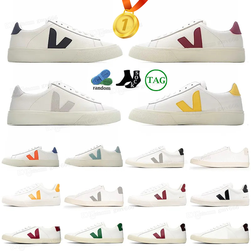 

2023 Veja Shoes Womens Sneakers Shoes Mens Classic White Unisex Fashion Couples Vegetarianism Style Original Veja Campo Size 36-45, 12