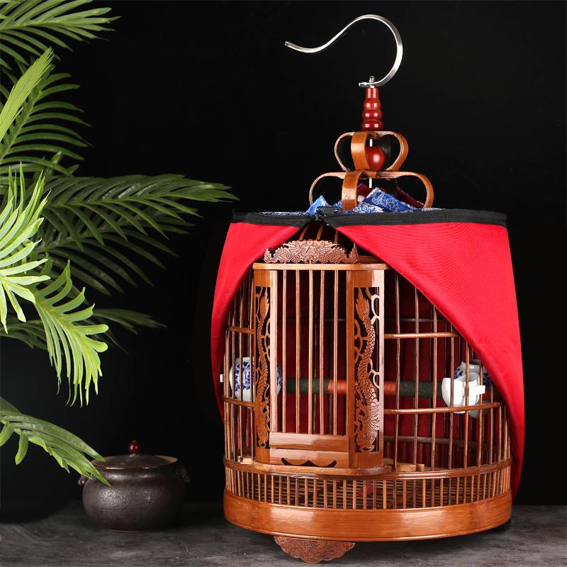 

Supplies Bird cage bamboo boutique full set of accessories marine bird cage Daquan myna bird cage large size