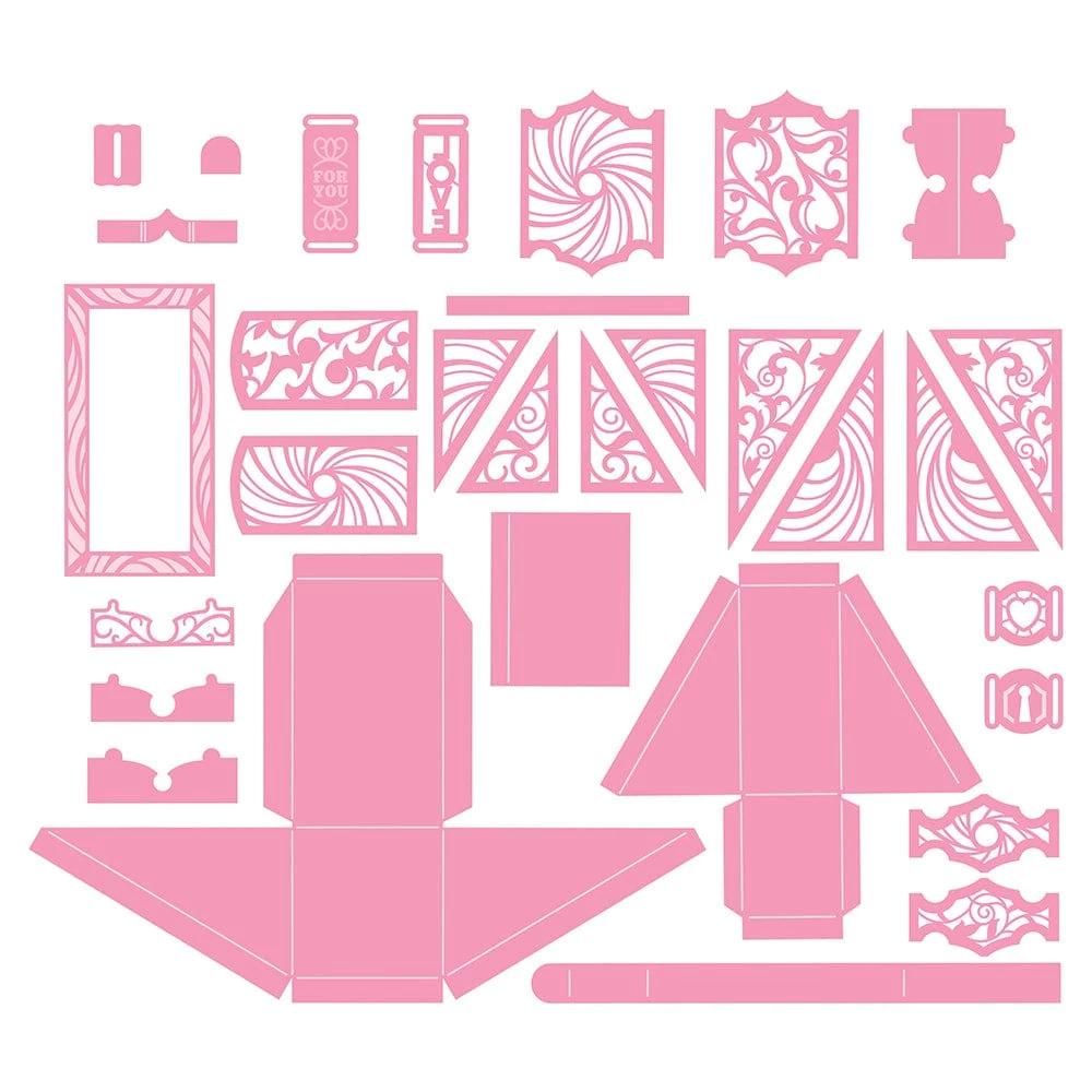 

Crafts Metal cutting dies cherished cadeau gift box die set mold card Scrapbook paper craft knife mould blade punch stencils