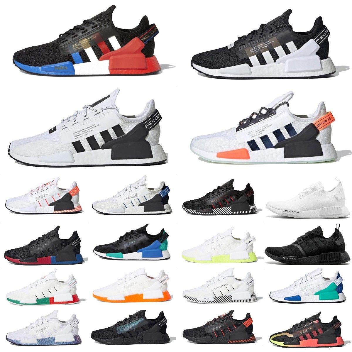 

Bicycle shoes 2023 NEW Dazzle Camo Nmd R1 V2 Mens Running Shoes Aqua Tones Mexico City Metallic Core Black Munich Oreo Og Men Women for Japa, N002
