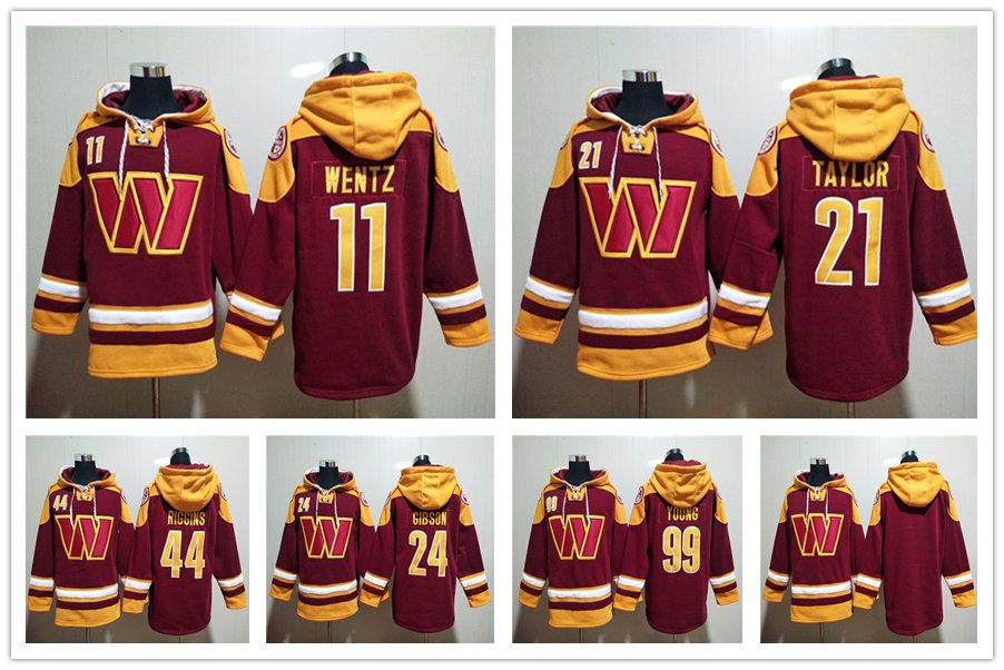 

CUSTOM Hoodie Washington''Commanders''Men WOMEN Antonio Gibson John Riggins Carson Wentz Chase Young Sean Taylor Ageless