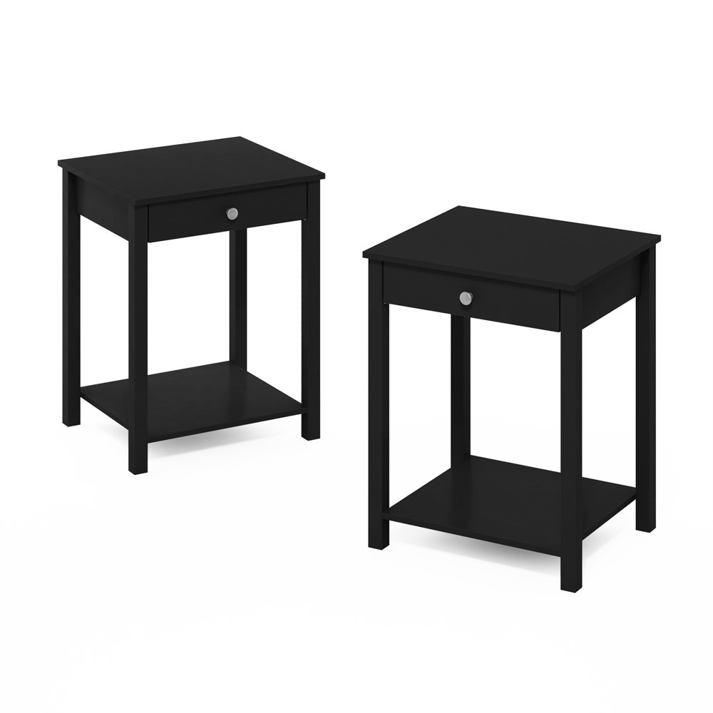 

Classic Side Table with Drawer, Set of 2, Americano