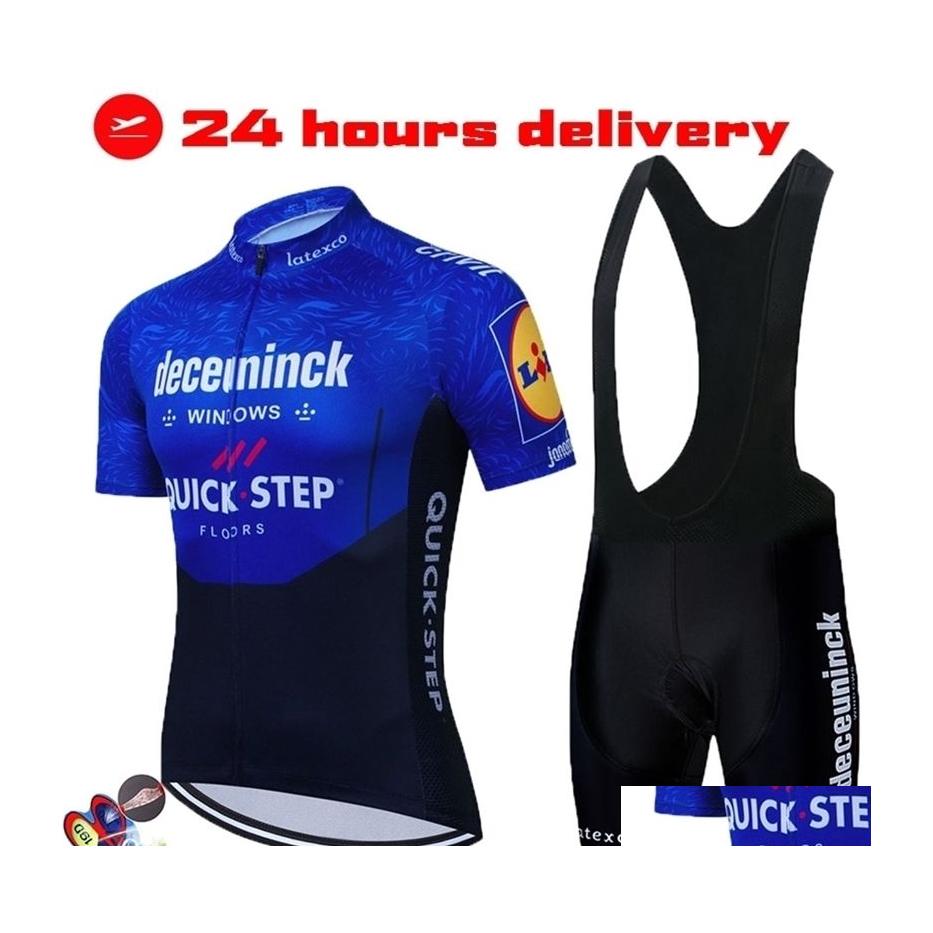 

Cycling Jersey Sets Quick Step Pro Bicycle Team Short Sleeve Maillot Ciclismo Mens Kits Summer Breathable Clothing 220615 Drop Deliv Dh79O, Clearance deal