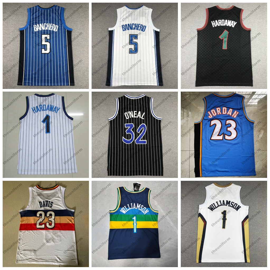 

Men Basketball Jersey 32 O'Neal 1 Williamson 23 Davis 1 Hardaway 5 Banchero 23 Sportswear, Color 1