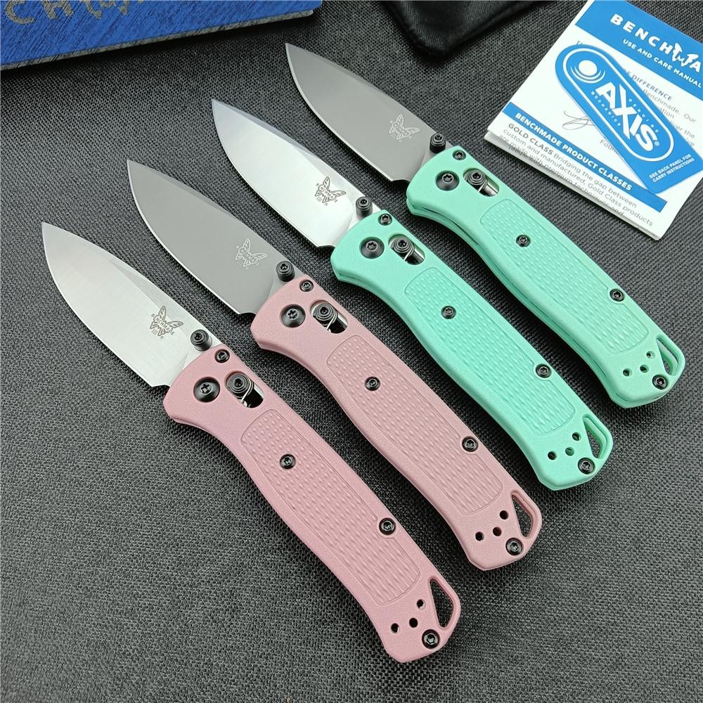 

New Benchmade 533 Mini Bugout AXIS Folding Knife 2.82" S30V Satin Plain Blade Nylon Wave Fiber Handle Pocket Knife Tactical Self Defense Tool BM 535 15031 15080 9400 3300