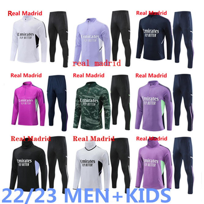 

2023 Madrids tracksuit training suit 22/23 men and kids football sportswear chandal futbol survetement, 15