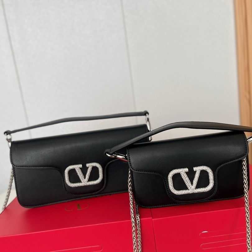 

Bags Luxurys Valentiones Handbag 2023 New Designer Women v Rhinestone Women's Lightweight Shoulder Handheld Style JTUK, Black small