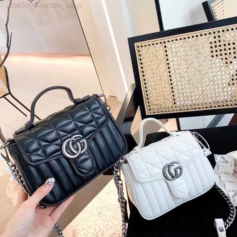 

High-quality luxury designer handbag Fashion women's new luxury shoulder bag purse Crossbody bag soft leather handbag metal letter buckle, Black13