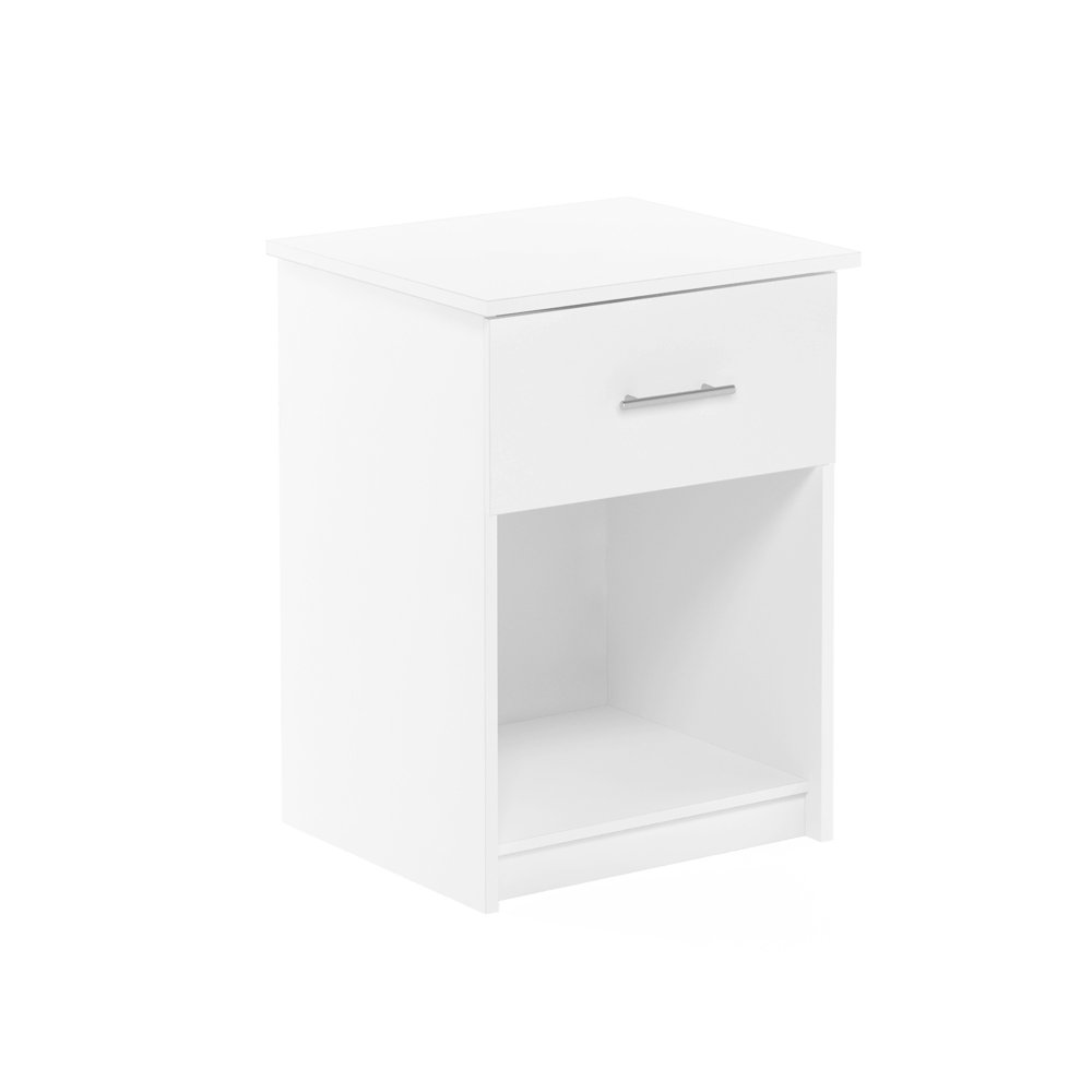 

Tidur Nightstand with Handle with One Drawer, Solid White