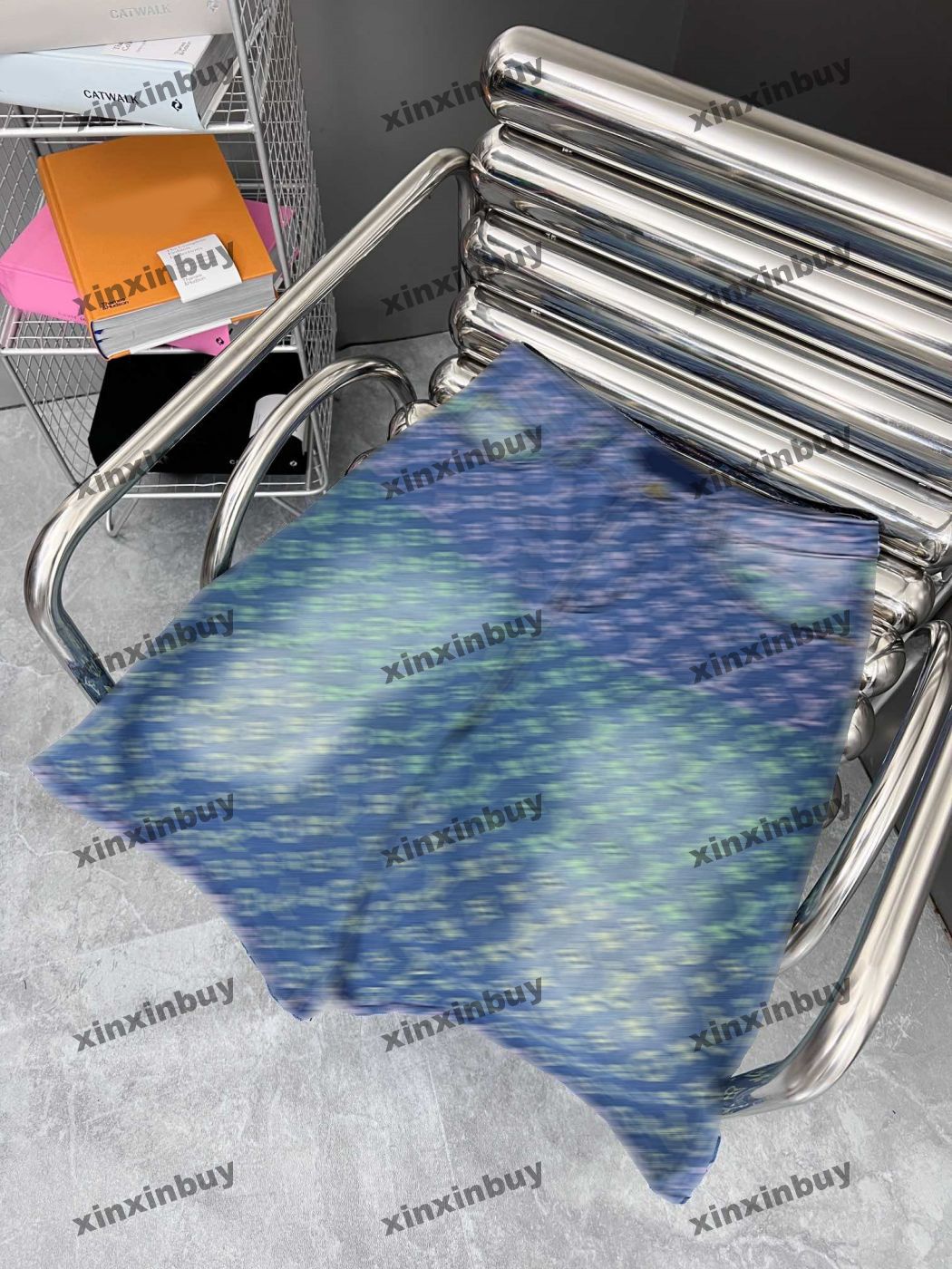 

xinxinbuy Men women designer Shorts pant Rainbow gradient letter jacquard fabric cotton Spring summer khaki green blue M-2XL, 01