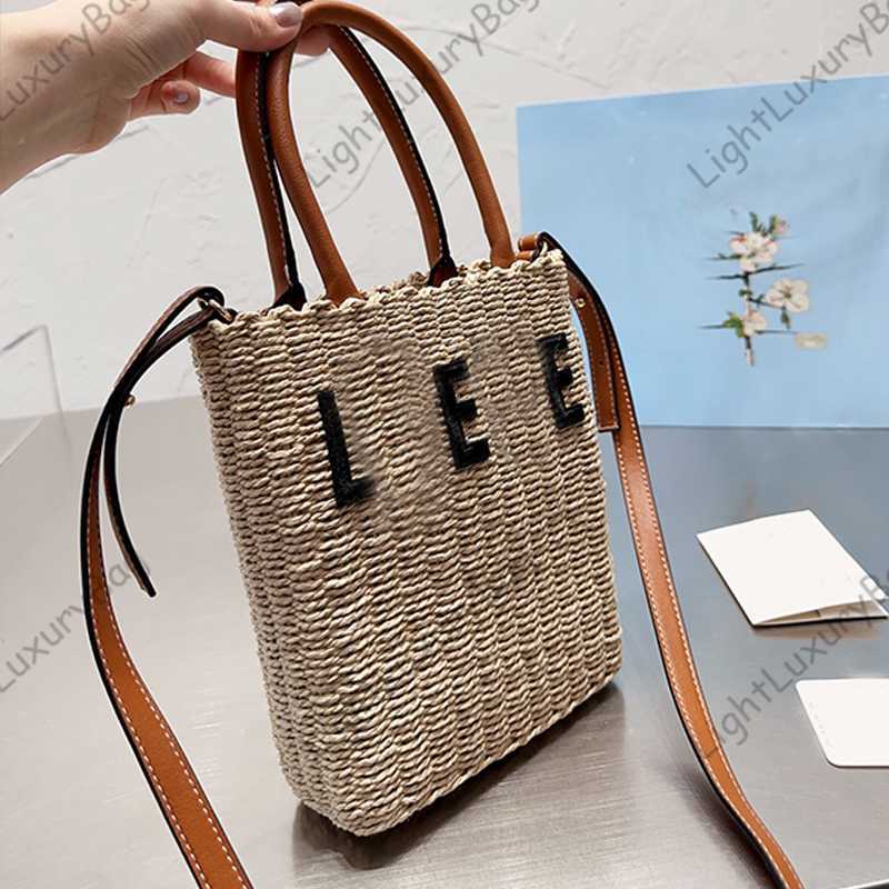 

2023 luxurys designers Large capacity beach bags Casual shopping bag woman tote Shoulder Fashion classic women summer weave Crossbody handbags prad 230505, Style 1 22*18cm