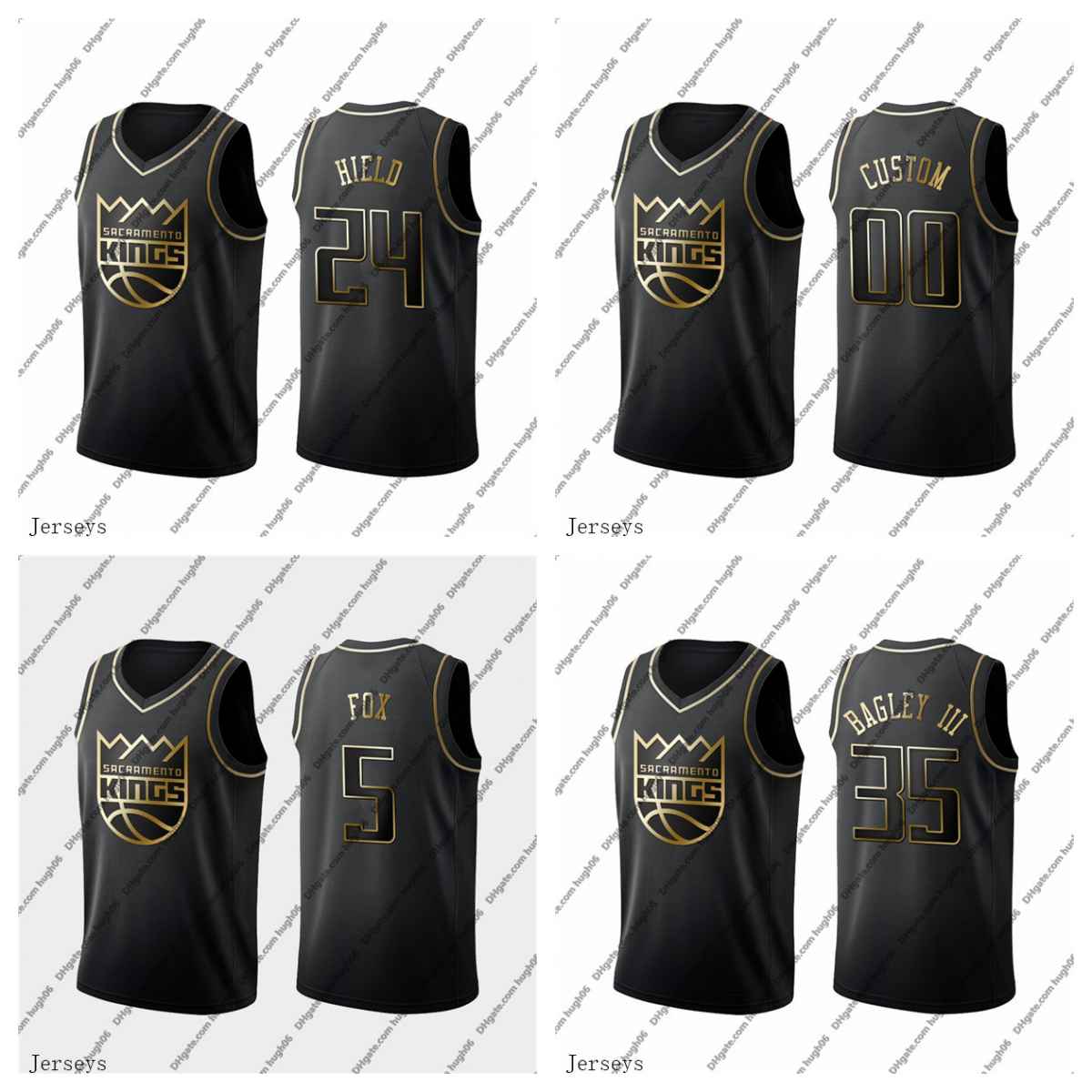 

Sacramento''Kings''Men Jersey Fox Hield 9 Joseph 35 Bagley III Buddy Cory Marvin De'Aaron golden Edition''NBA''Basketball Jerseys, #4